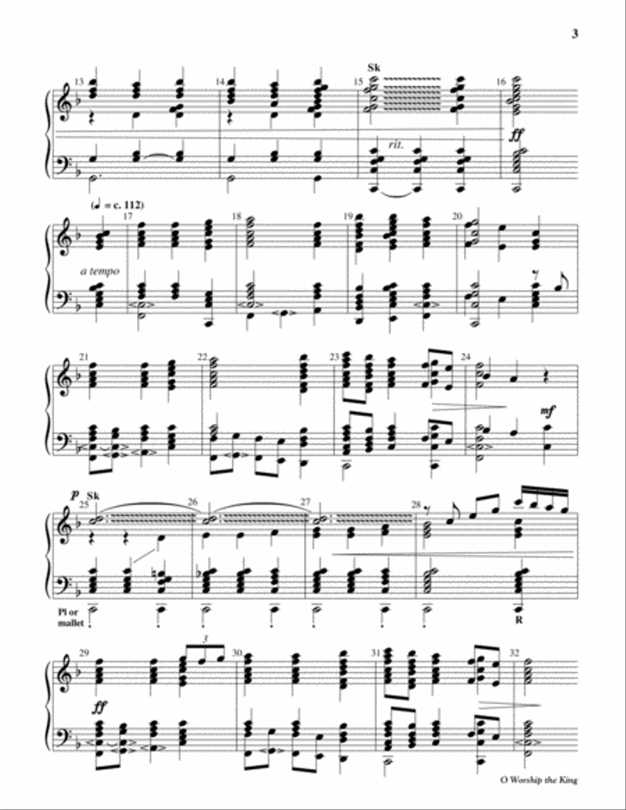 O Worship the King O Worship the King 5-Octaves scores gallery preview page 3