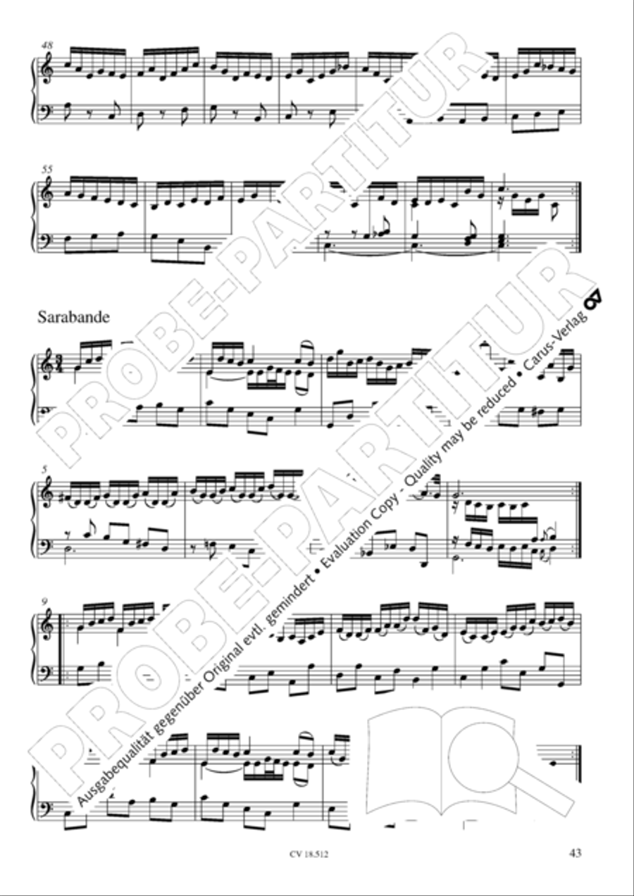 Six Suites Six Suites Harpsichord scores gallery preview page 44