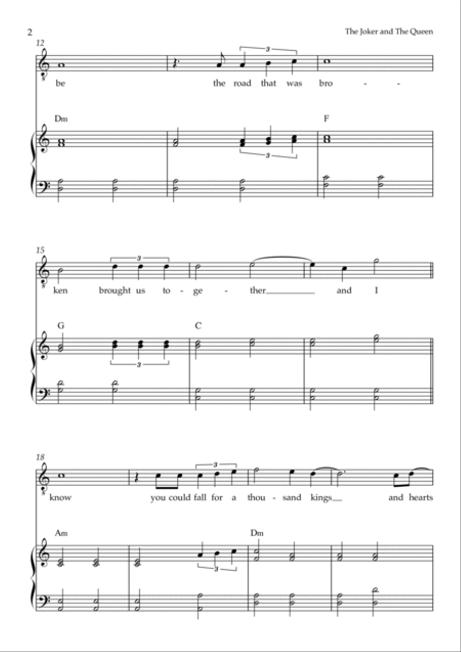 The Joker And The Queen (feat. Taylor Swift) The Joker And The Queen (feat. Taylor Swift) Piano, Vocal scores gallery preview page 2