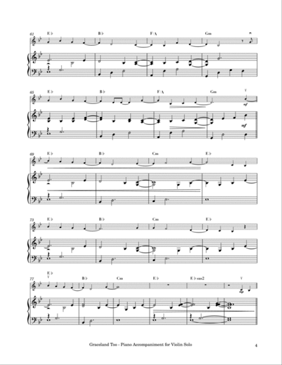 Graceland Too Violin Solo scores gallery preview page 5