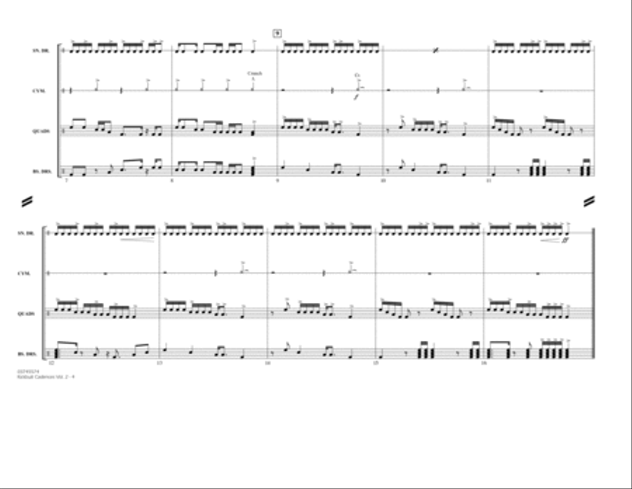 Kickbutt Cadences Vol. 2 - Full Score Marching Band scores gallery preview page 4