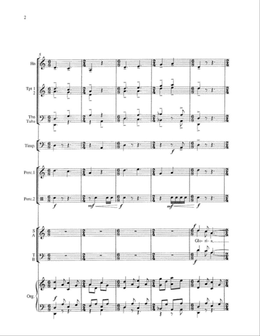 Gloria - Brass/Percussion Percussion scores gallery preview page 4