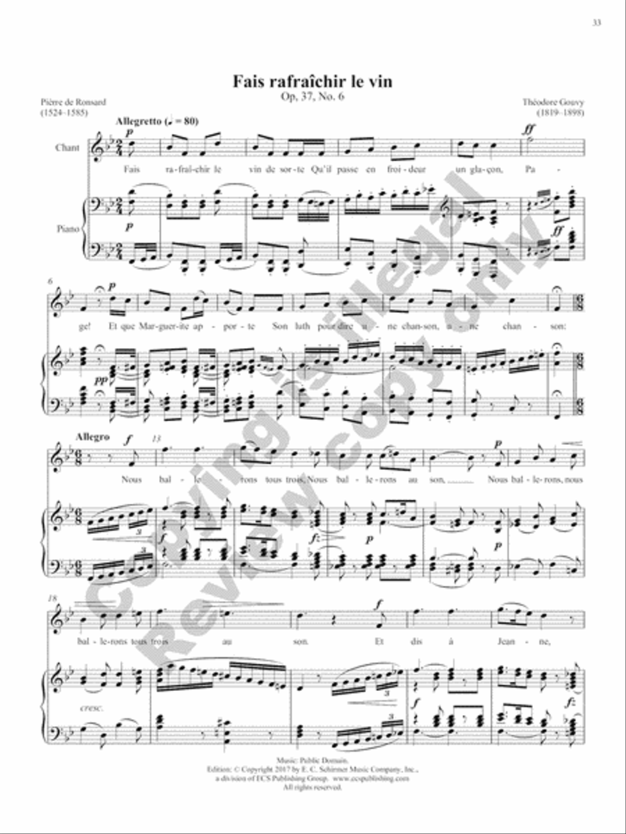 Songs of Gouvy, Volume 1: 40 poèmes de Pierre de Ronsard; 12 poèmes de La Pleïade