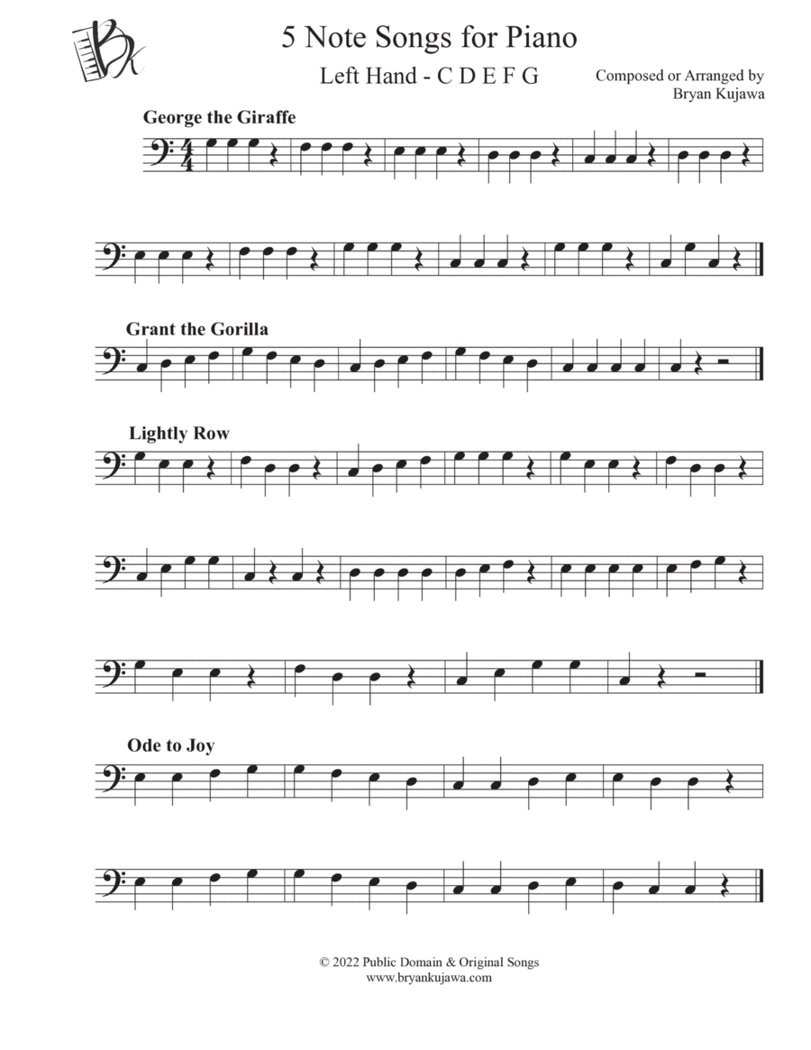 Easy music notes for piano clearance