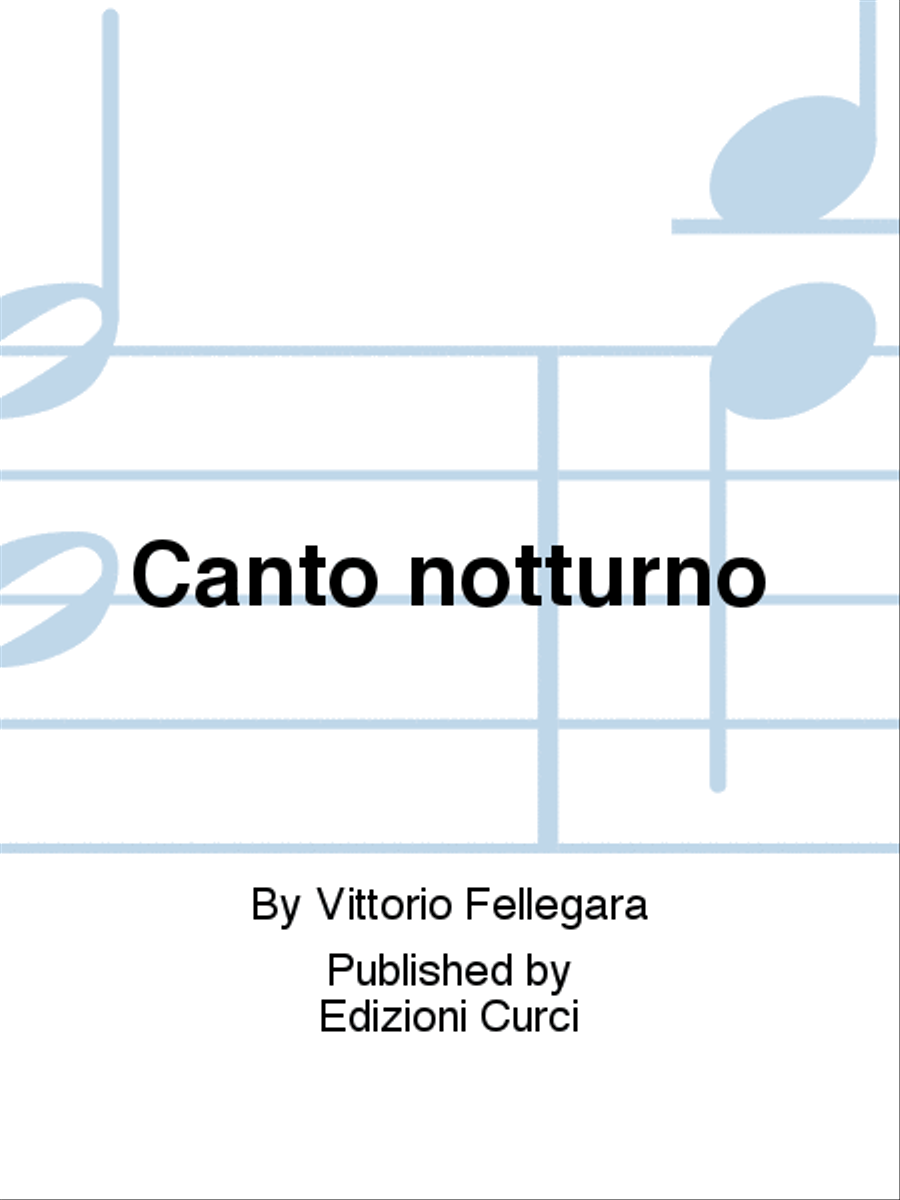 Canto notturno Flute Sheet Music Sheet Music Plus