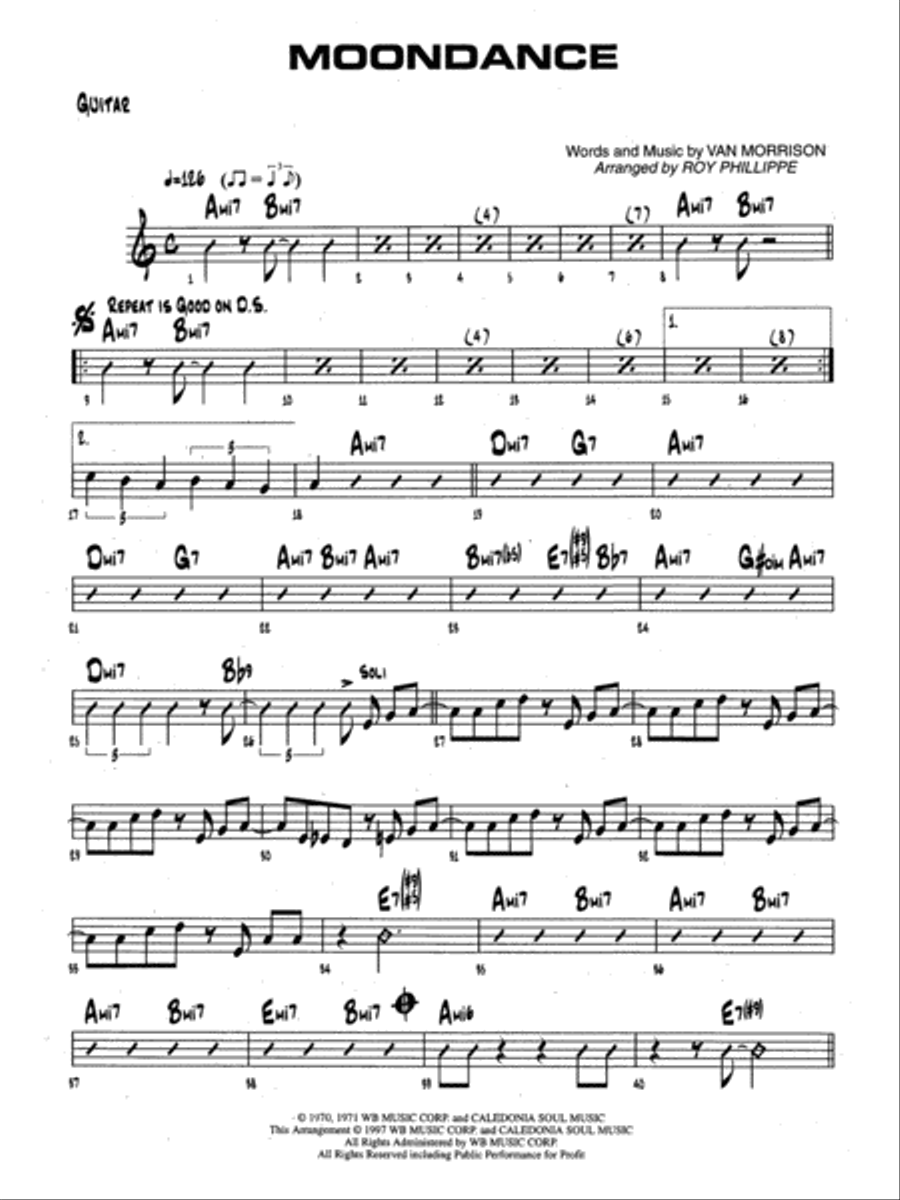 Moondance: Guitar by Van Morrison - Jazz Ensemble - Digital