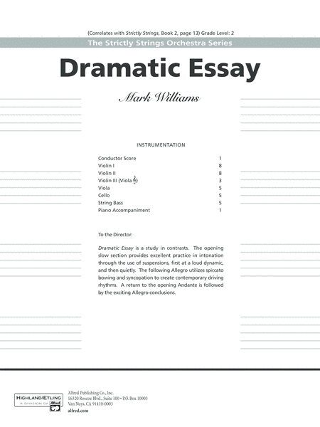 dramatic essay viola