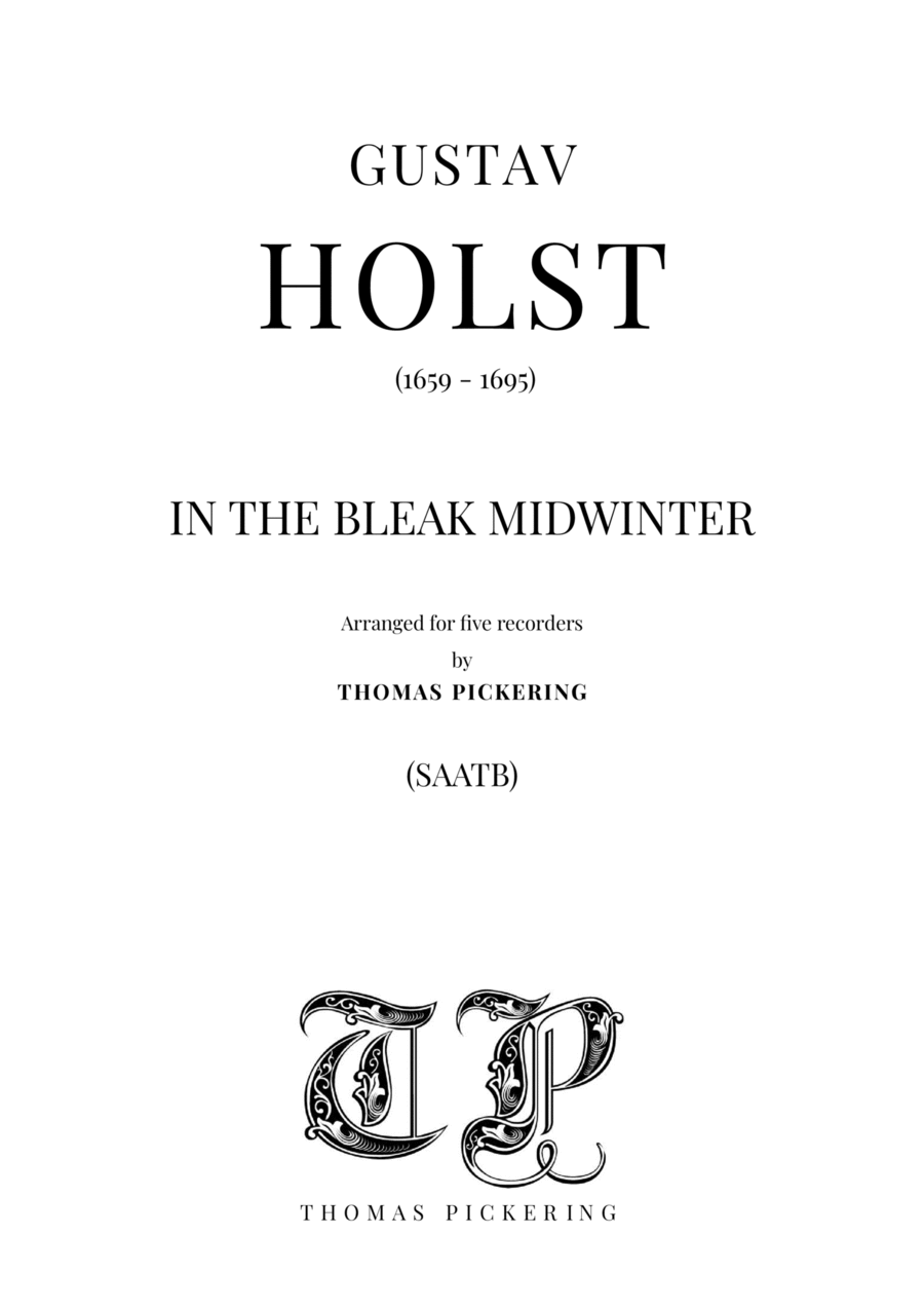 In the Bleak Midwinter by Gustav Holst Recorder Digital Sheet Music Sheet Music Plus