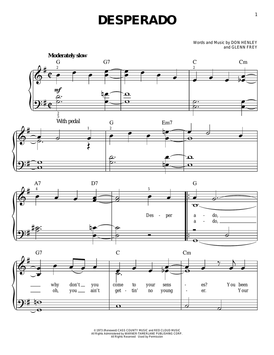 Ukulele Tab: How to play Desperado by Eagles 