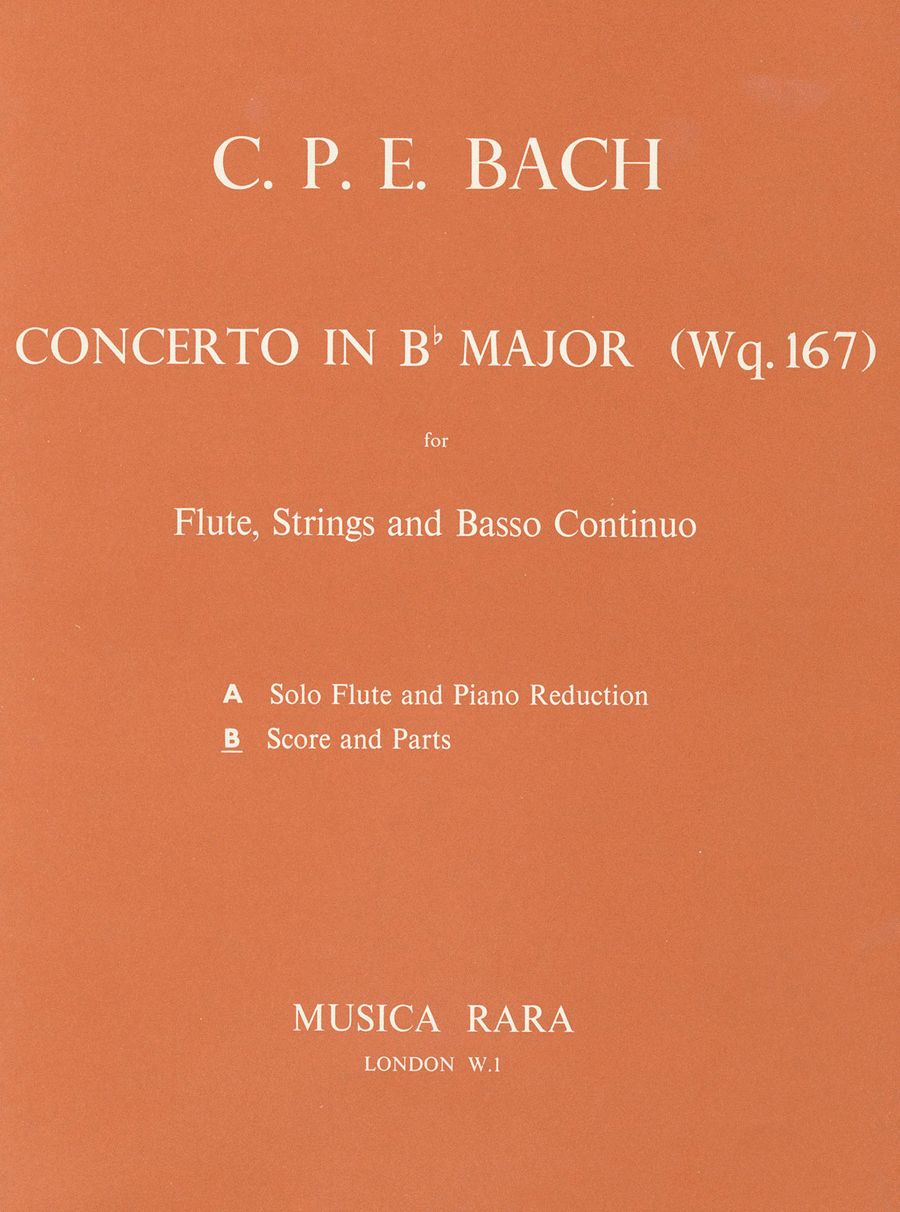 Flute Concerto in B flat major Wq 167 by Carl Philipp Emanuel Bach