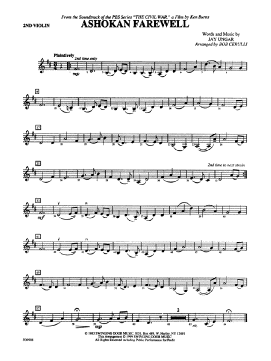 Ashokan farewell violin cheap