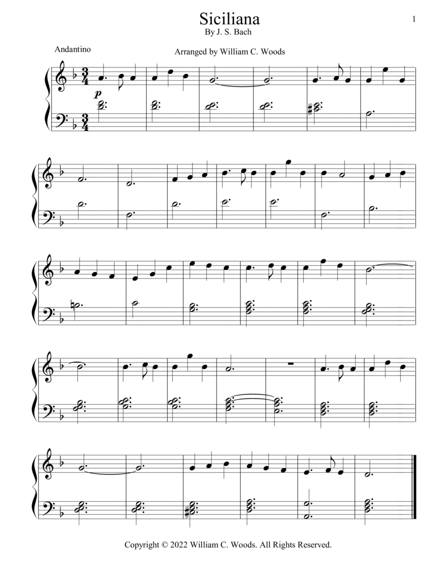 Siciliana Sheet music for Organ (Solo)