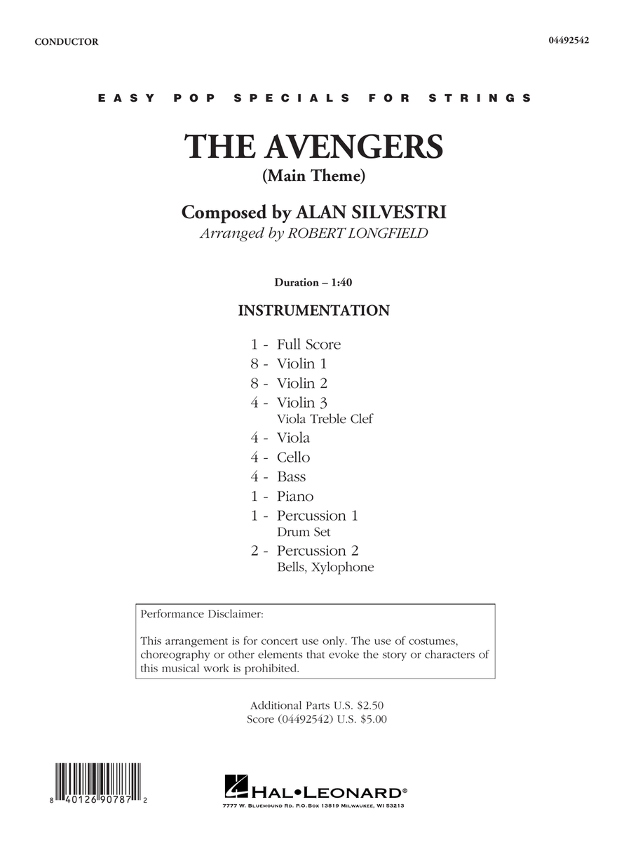 The Avengers (Main Theme) (arr. Robert Longfield) Conductor Score