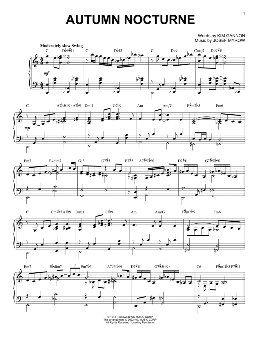 Midnight Sun [Jazz version] (arr. Brent Edstrom) sheet music for