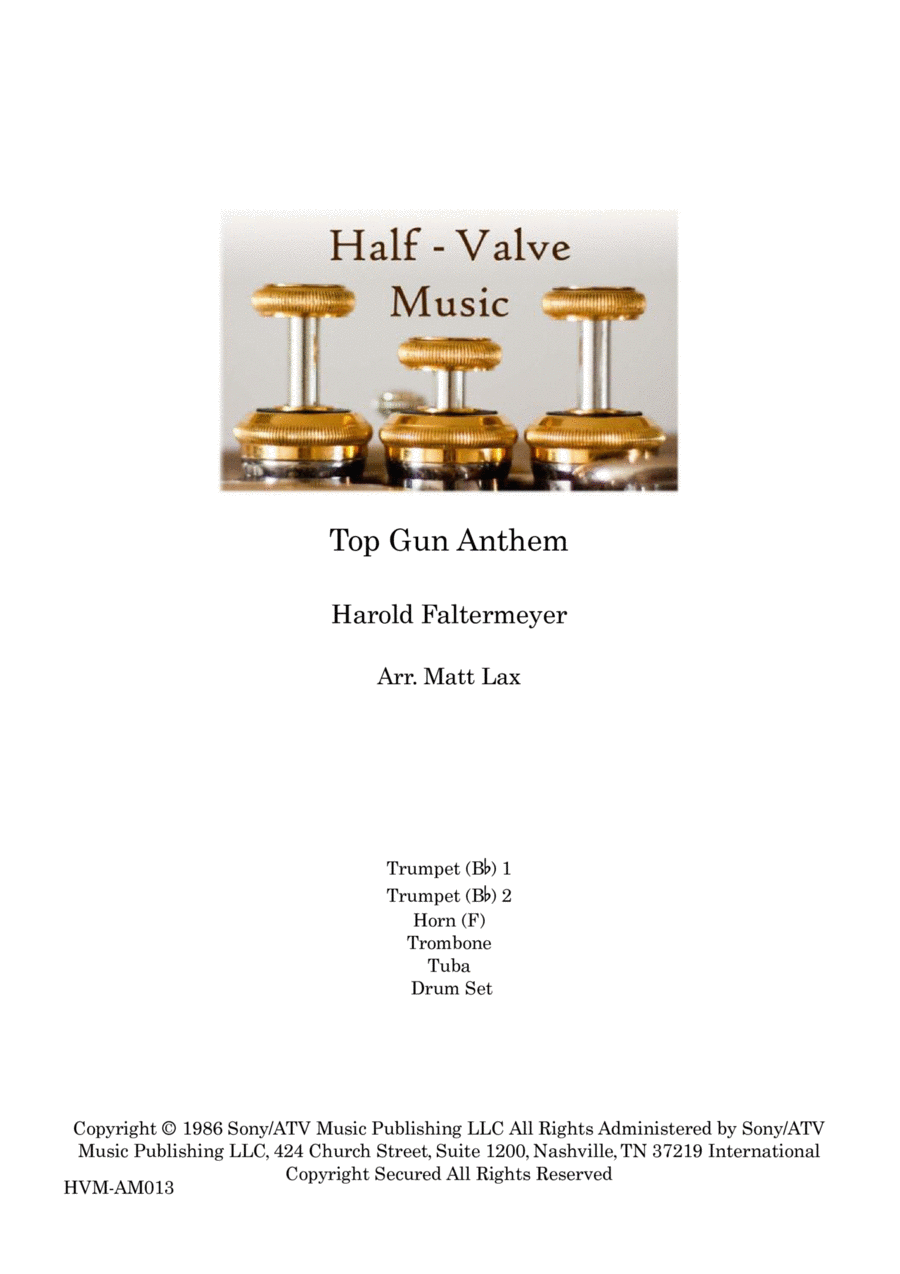 Top Gun Anthem by Harold Faltermeyer - Trumpet Solo - Digital Sheet Music