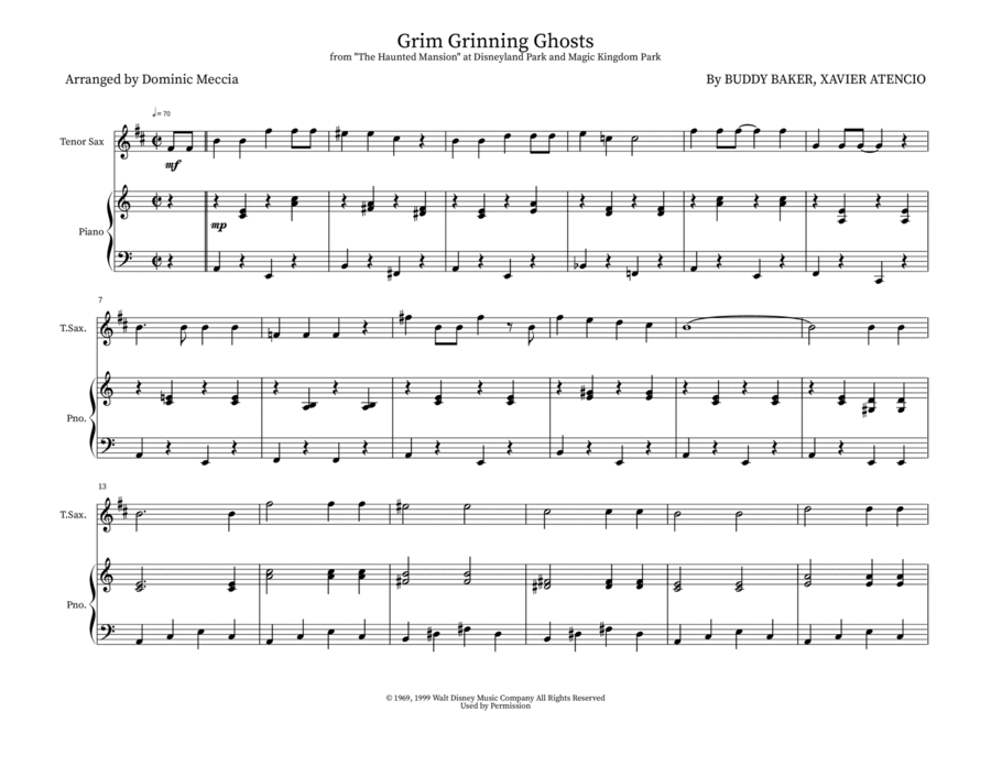 Grim Grinning Ghosts By Buddy Baker Woodwind Duet Digital Sheet grim-grinning-ghosts-by-buddy-baker-woodwind-duet-digital-sheet