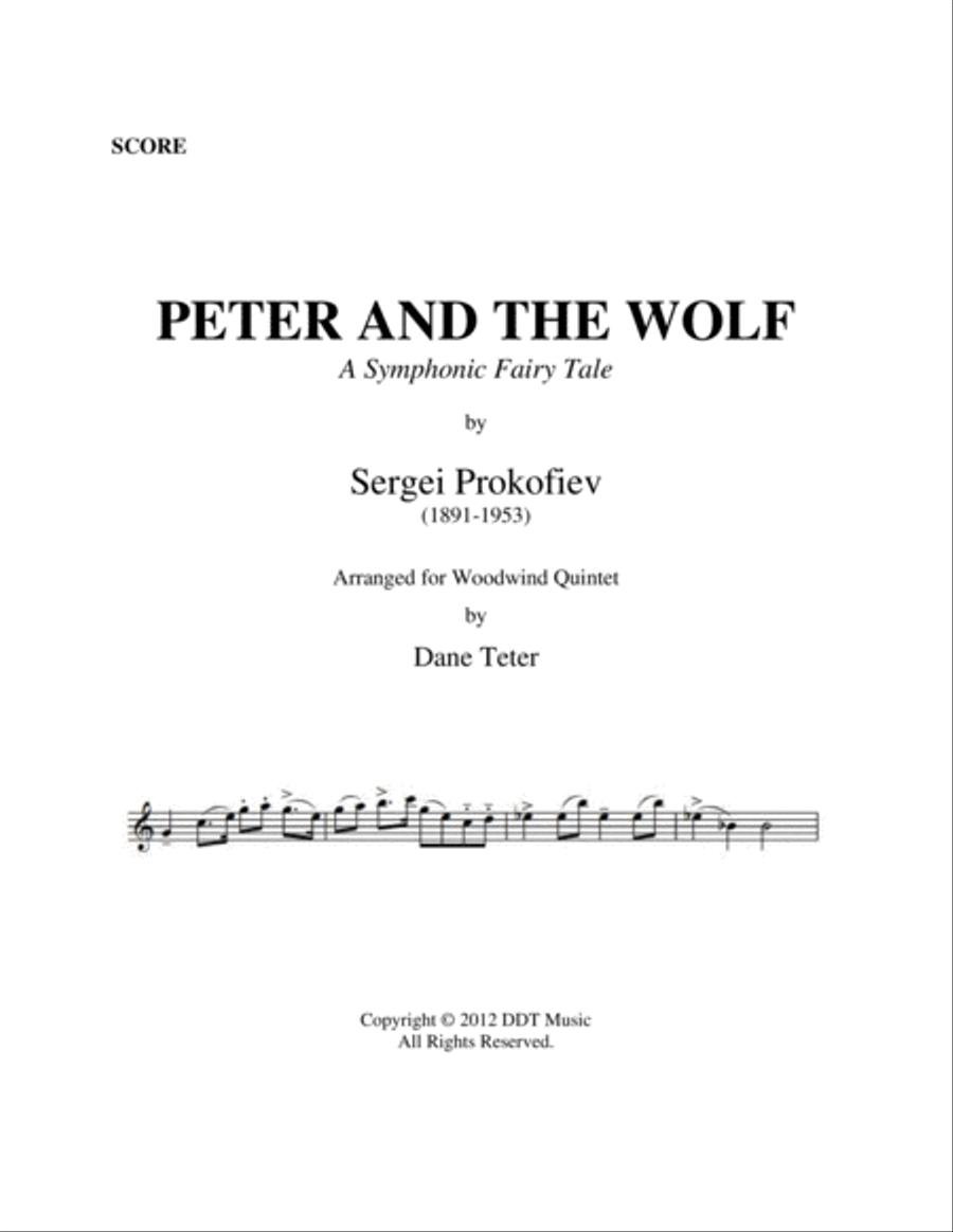 Peter and the wolf sales woodwind quintet