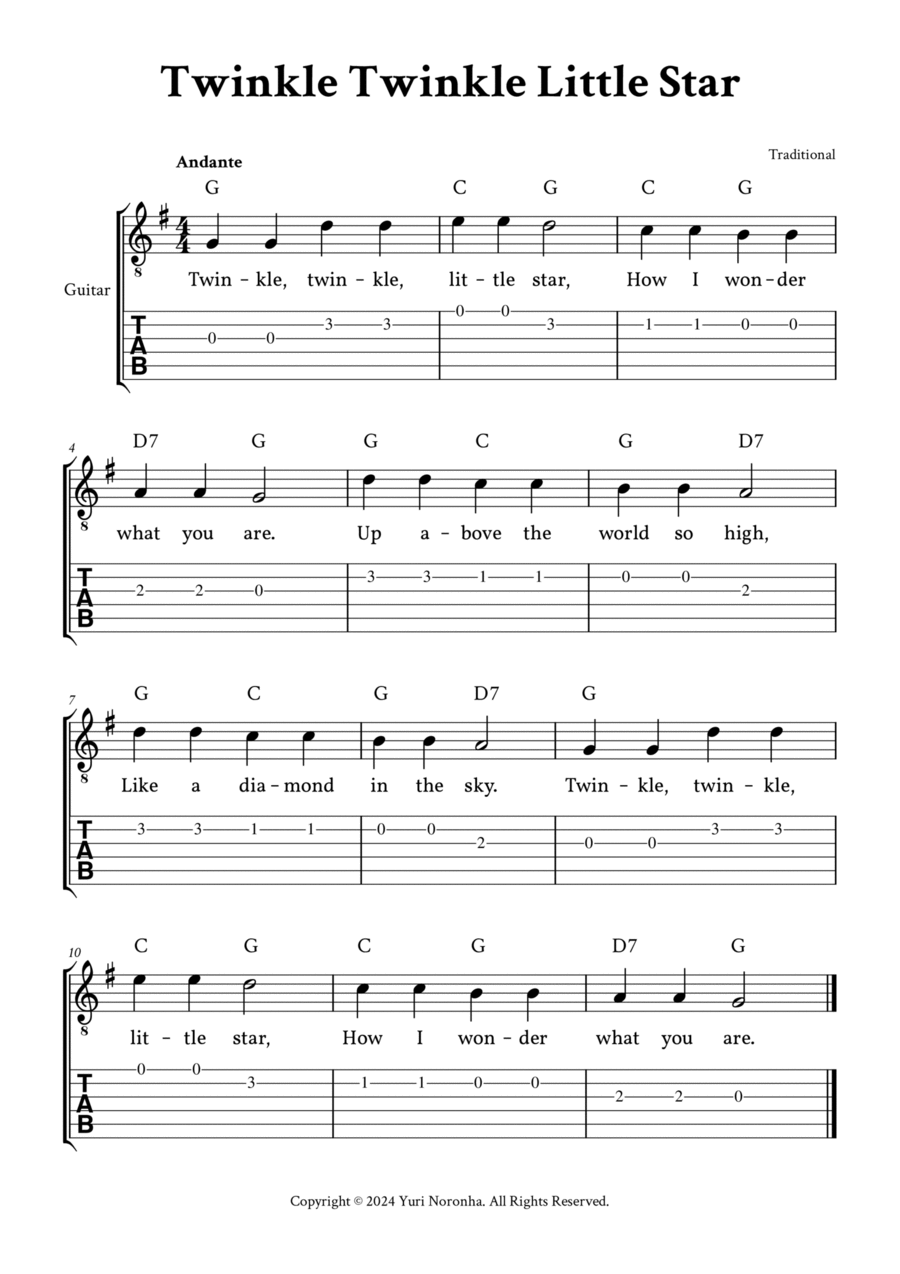Twinkle twinkle little star sales chord piano