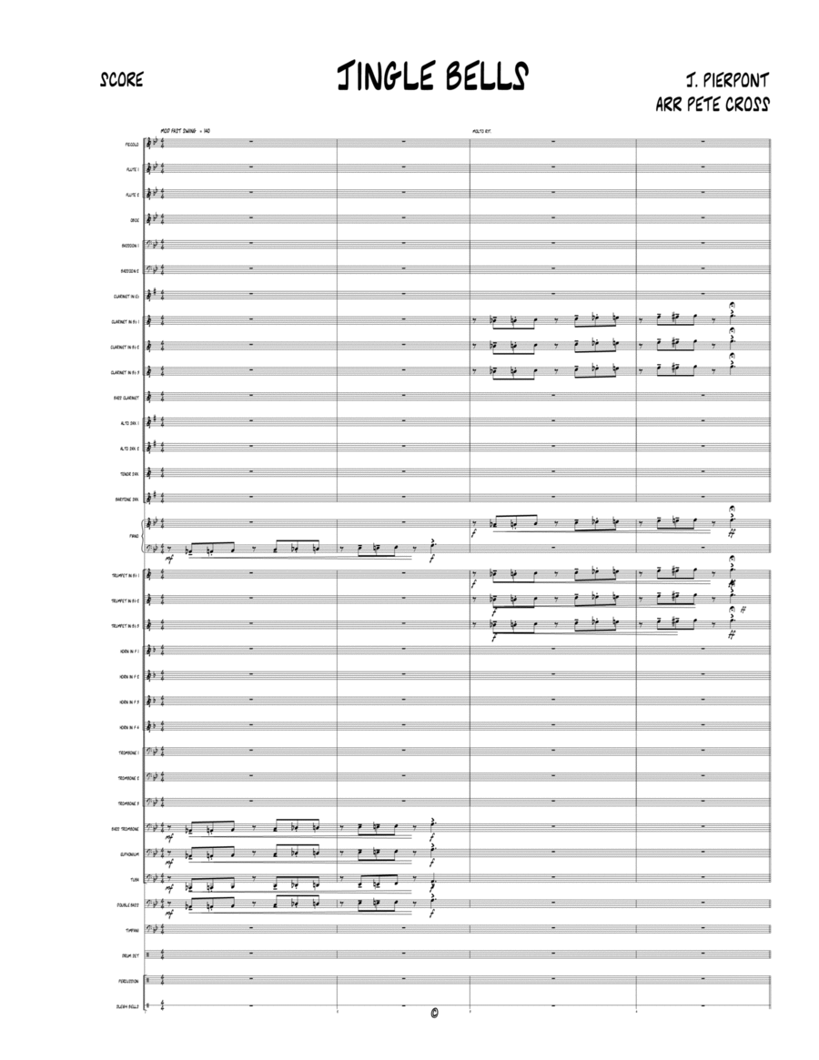 Jingle Bells Concert Band Digital Sheet Music Sheet Music Plus