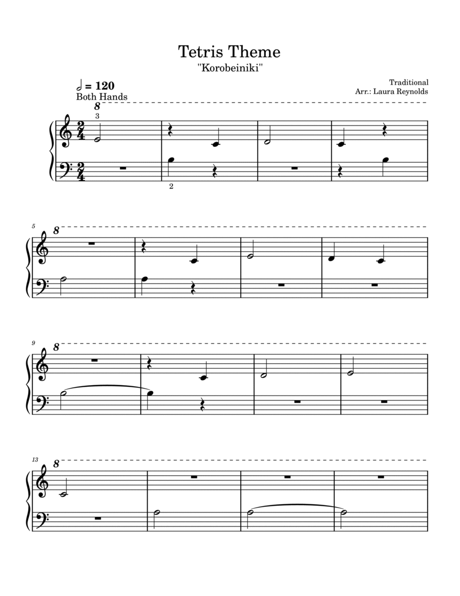Tetris theme piano deals