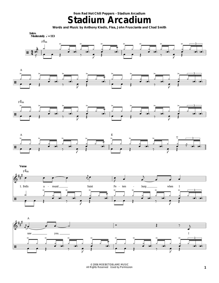 Stadium Arcadium by The Red Hot Chili Peppers - Drum Set