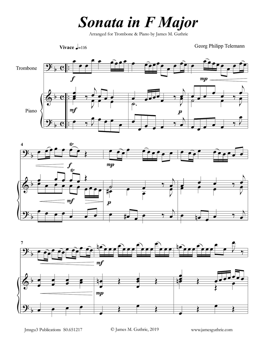 F store major trombone