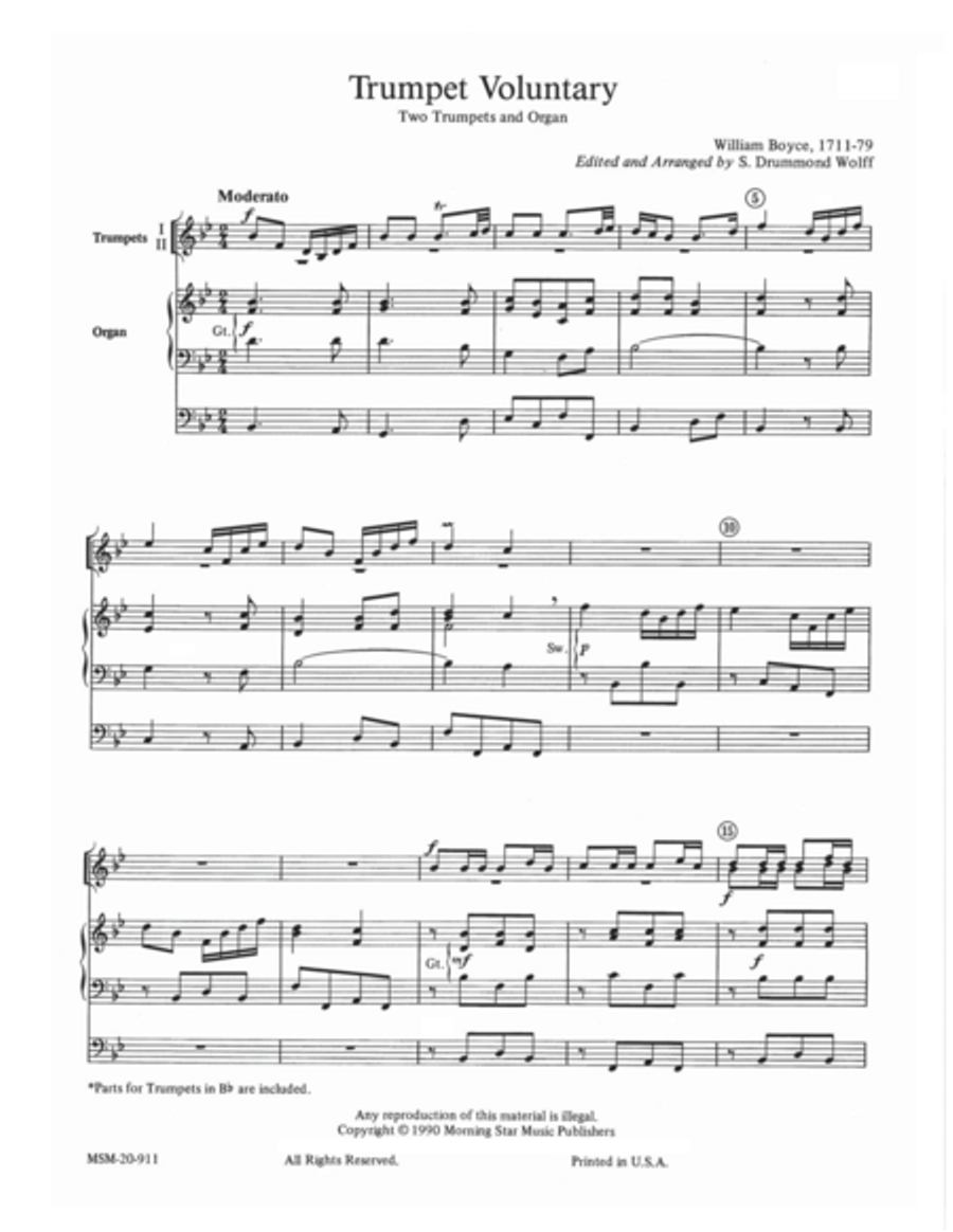 William boyce on sale trumpet voluntary