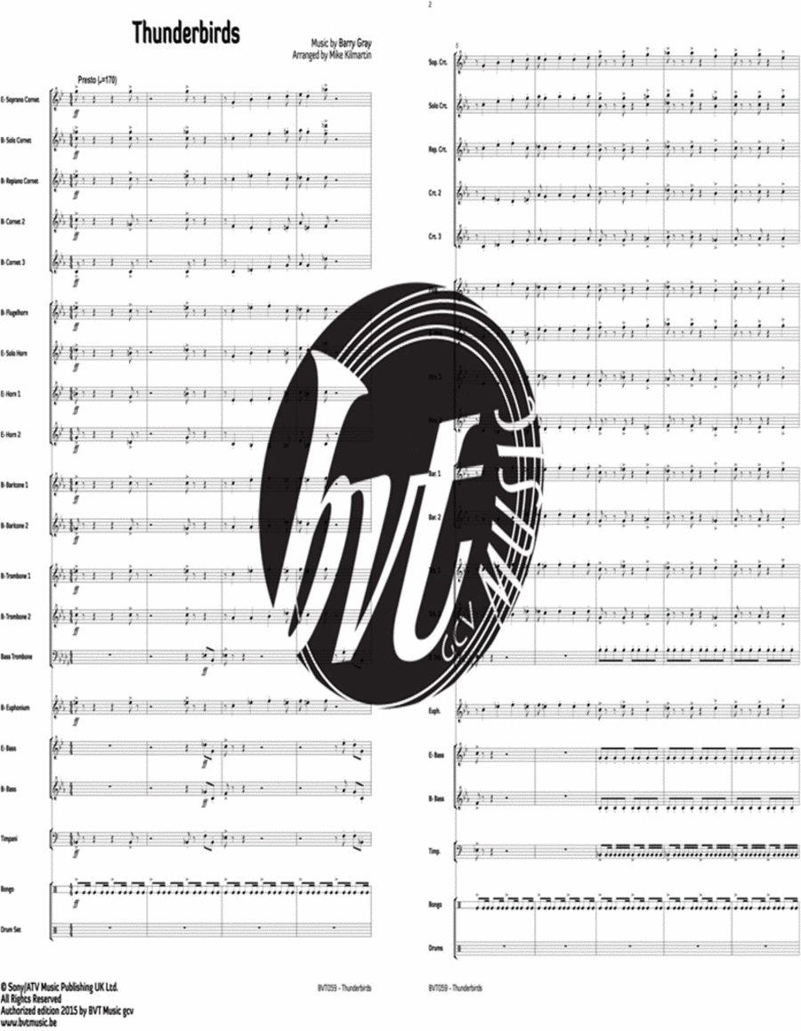 Thunderbirds Brass Band Sheet Music Sheet Music Plus