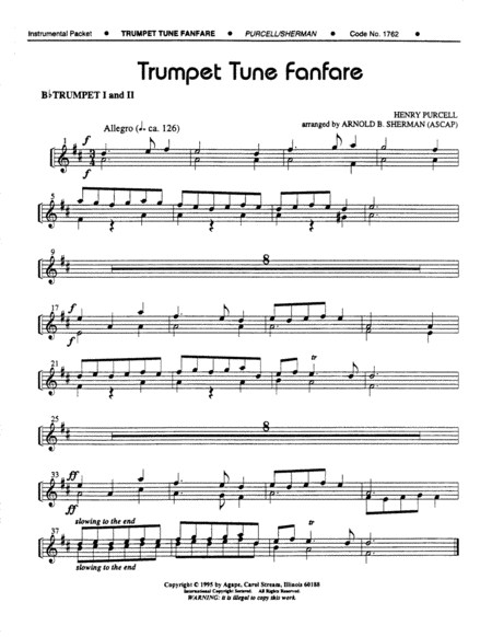 Melody Fanfare Sheet music for Trombone, Tuba, French horn (Brass