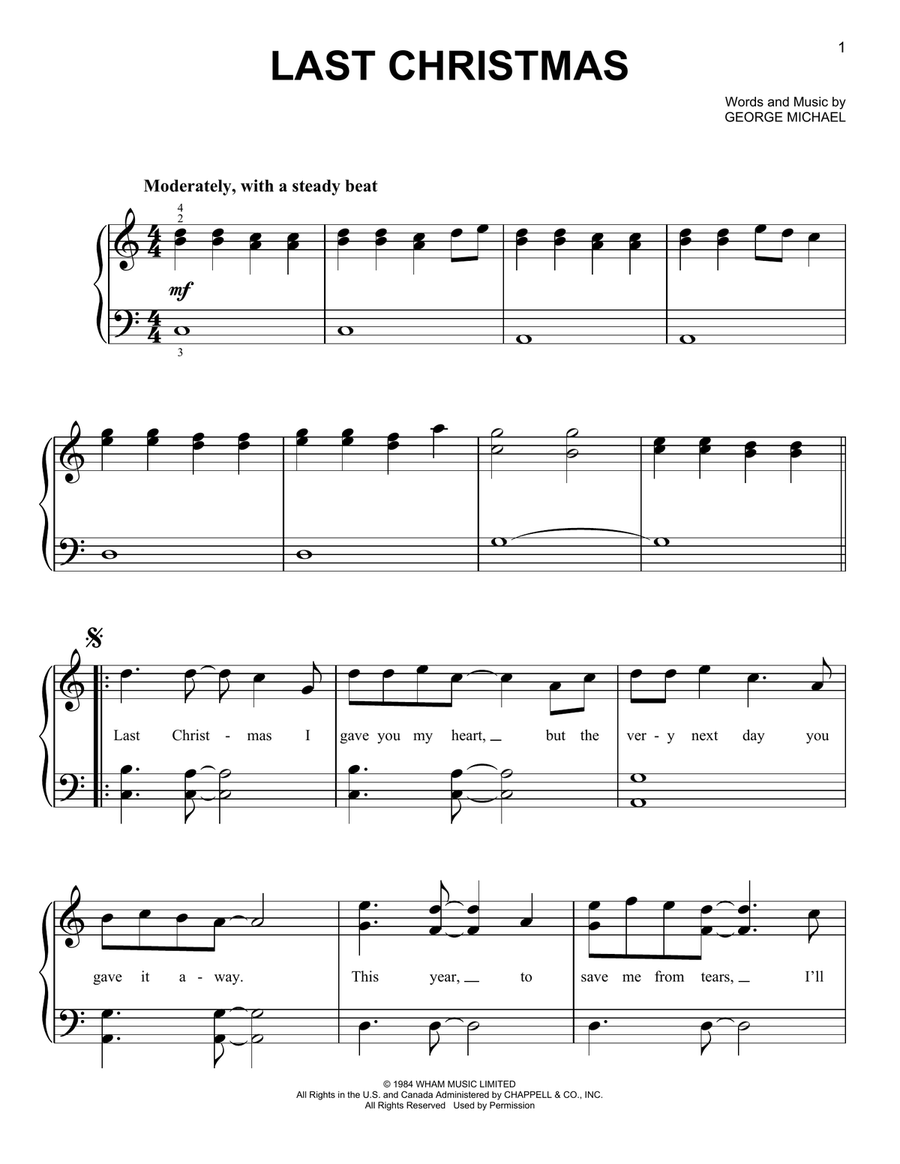 christmas piano sheet music