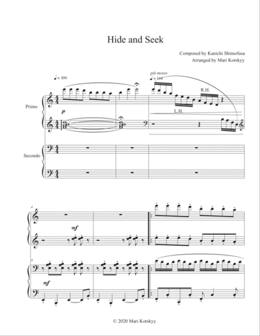 Hide n' Seek ~ by SeeU Sheet music for Piano, Violin (Solo