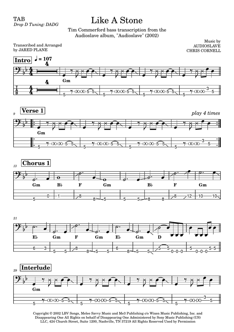 Chord audioslave like shop a stone