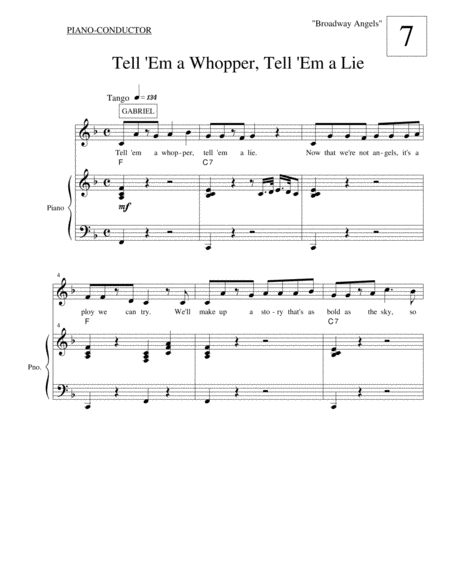 TELL 'EM A WHOPPER (TELL 'EM A LIE) - Full Orchestra - Digital Sheet Music