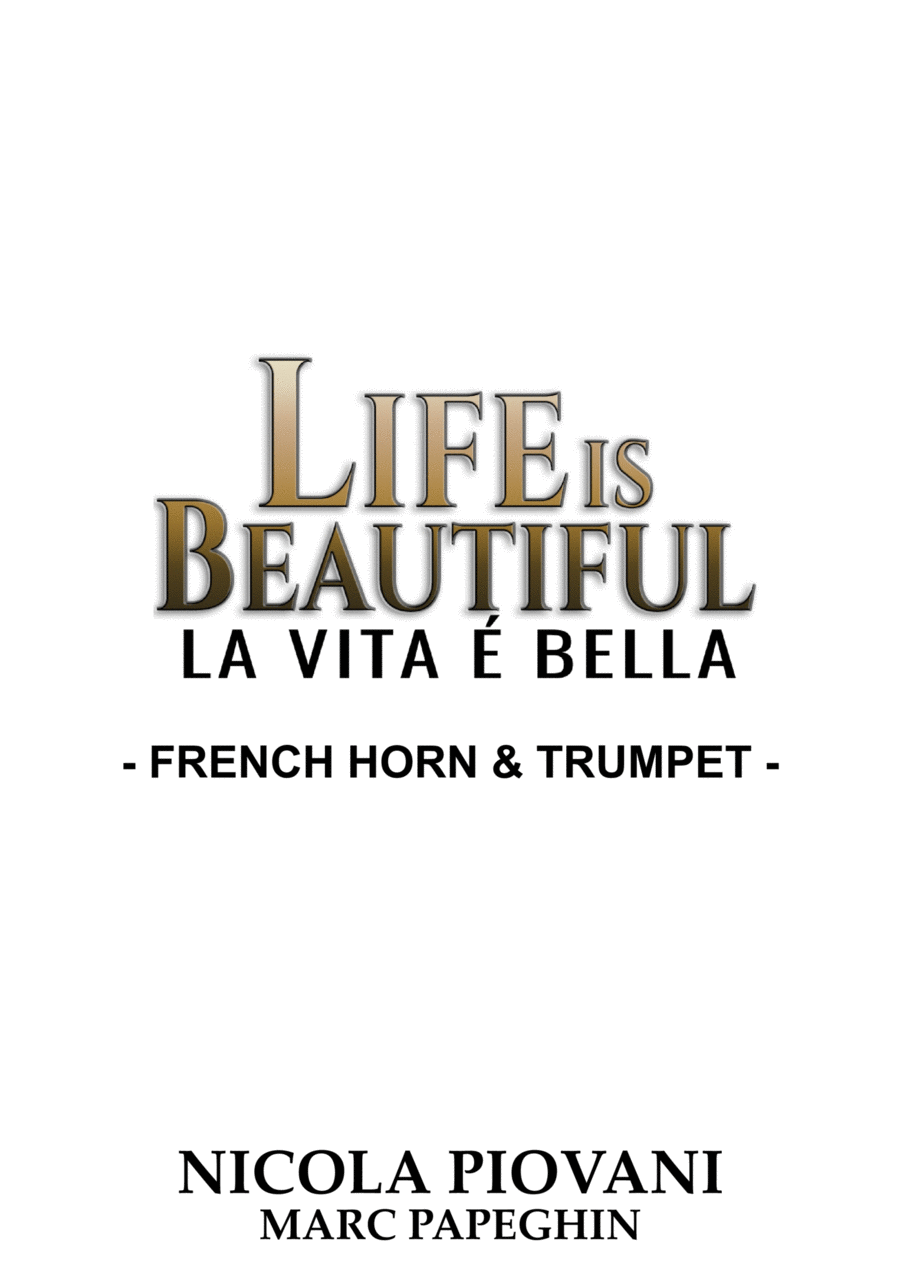 Life Is Beautiful (la Vita E Bella) by Nicola Piovani - Brass Duet ...