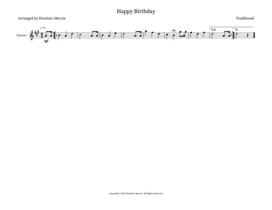 Happy Birthday Digital Sheet Music Sheet Music Plus