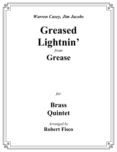 Greased Lightnin' by Warren Casey - Brass Ensemble - Digital Sheet Music