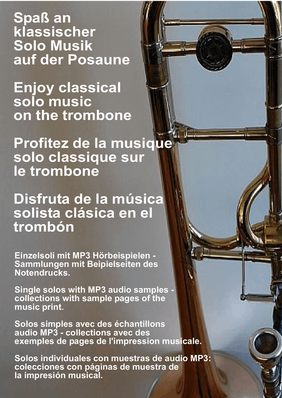 Trombone Solo Posaune Pieces Komponist born 1740 1753 9 Pieces Trombone Solo Posaune Soli Stuc