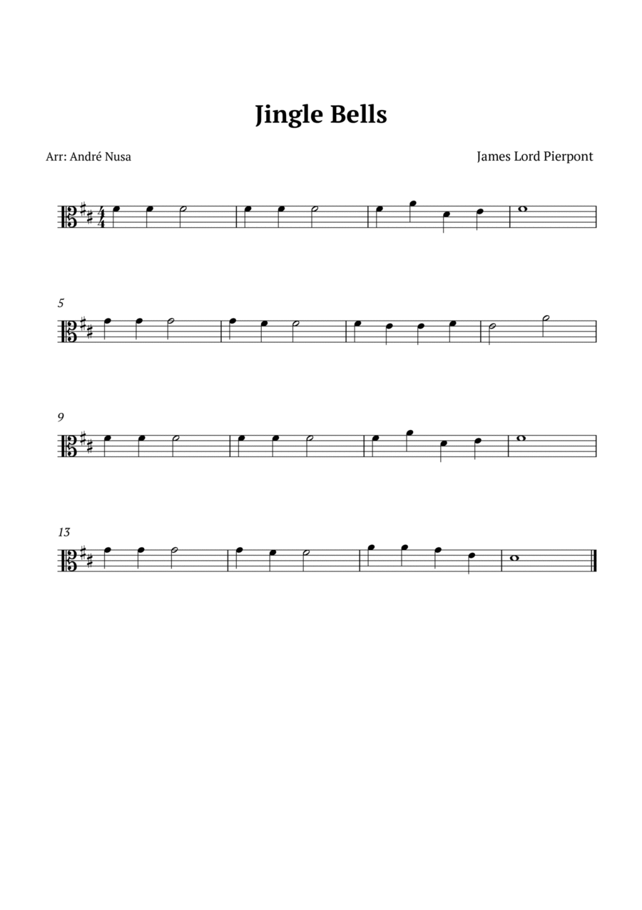 Jingle Bells Viola Solo Digital Sheet Music Sheet Music Plus