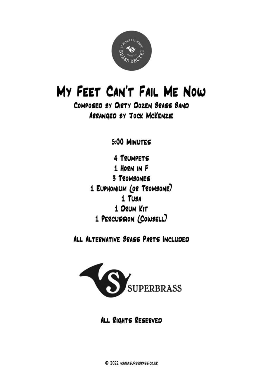 My Feet Can't Fail Me Now Euphonium Digital Sheet Music Sheet Music Plus
