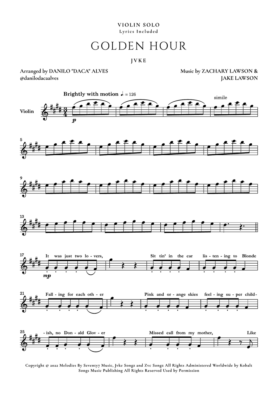 Song of Time Sheet music for Violin (Solo)