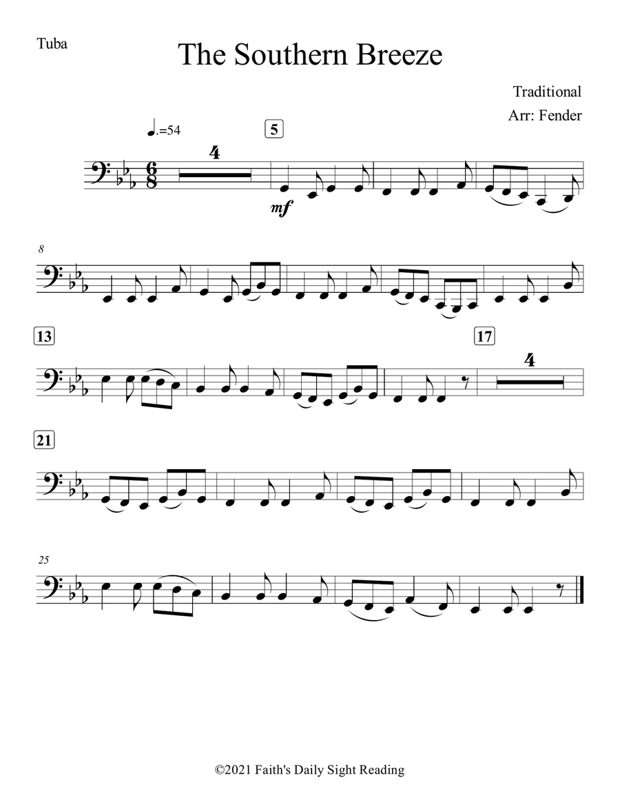 Easy tuba music deals