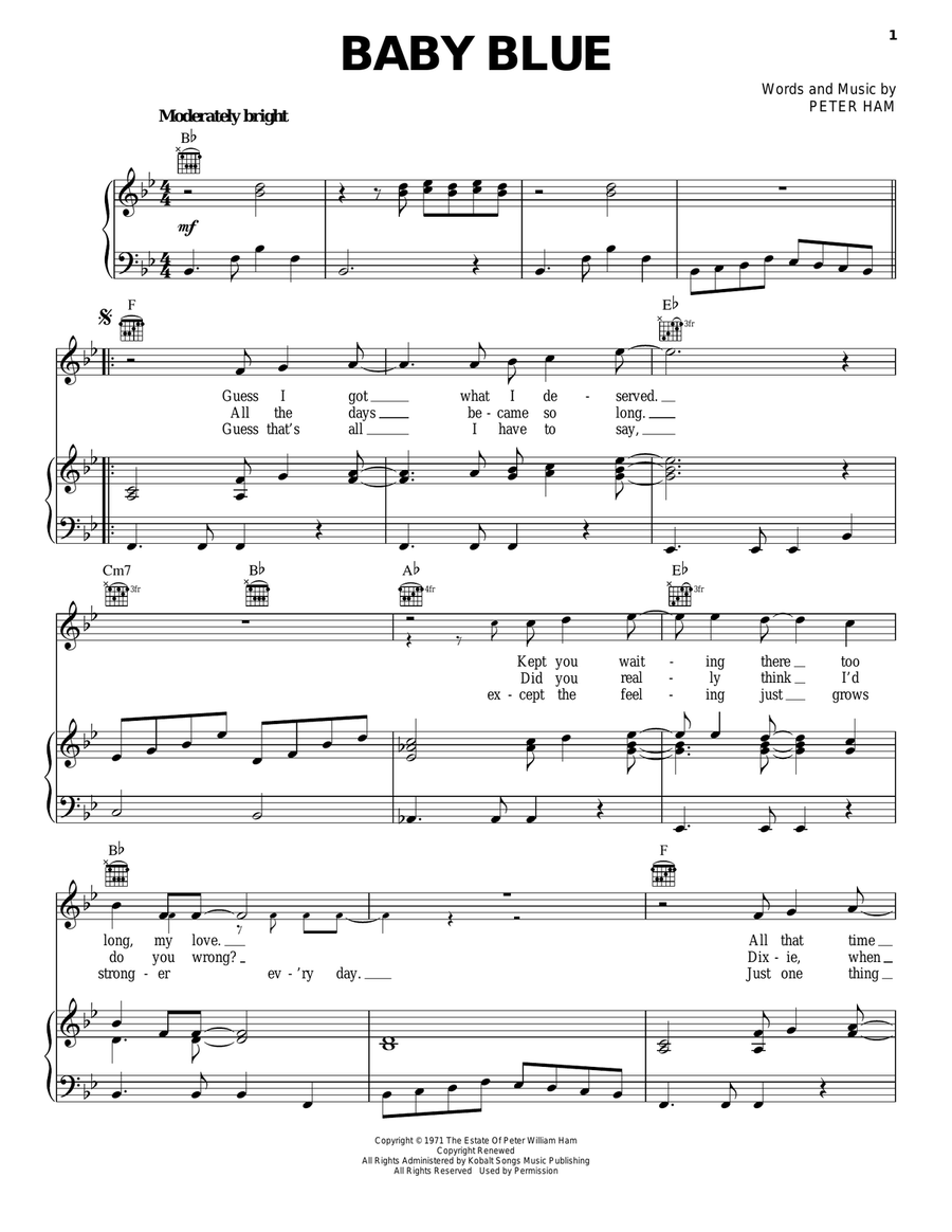 安い割引 Guitar Acoustic - Blue Baby - Sheet | Music Sheet Digital アート・デザイン・音楽