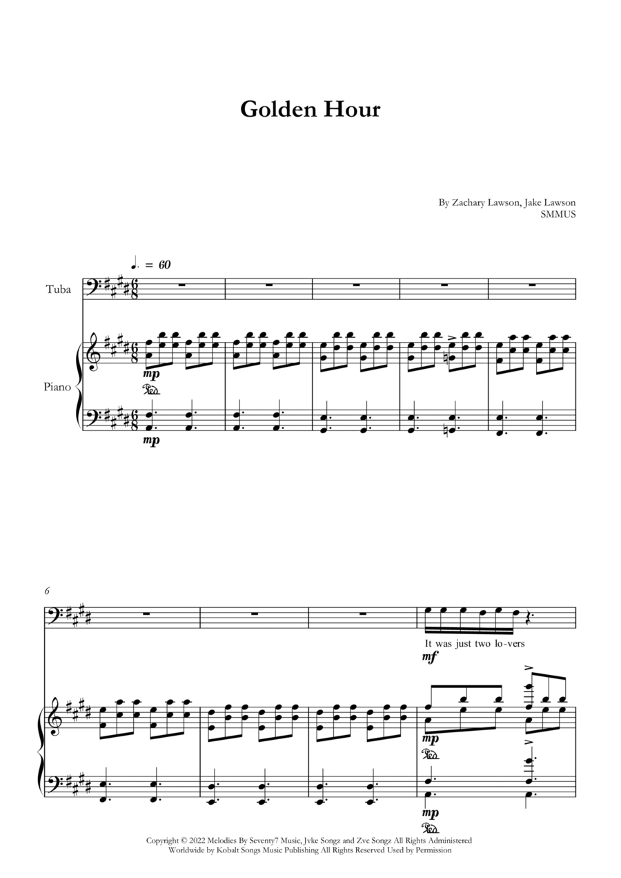 Golden Hour - Easy Piano - Digital Sheet Music | Sheet Music Plus