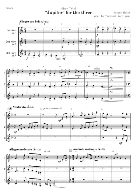 Gon's_Theme - Hunter's March (Hunter x Hunter) Sheet music for Tuba, Flute,  Trumpet in b-flat, French horn & more instruments (Mixed Ensemble)
