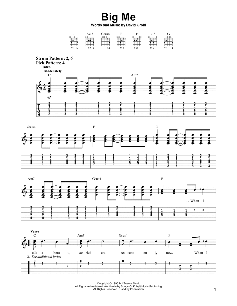 Let It Die by Foo Fighters - Electric Guitar - Digital Sheet Music