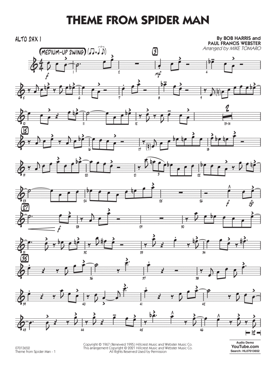 Theme From Spider-Man Sheet Music | Aerosmith | Guitar Tab