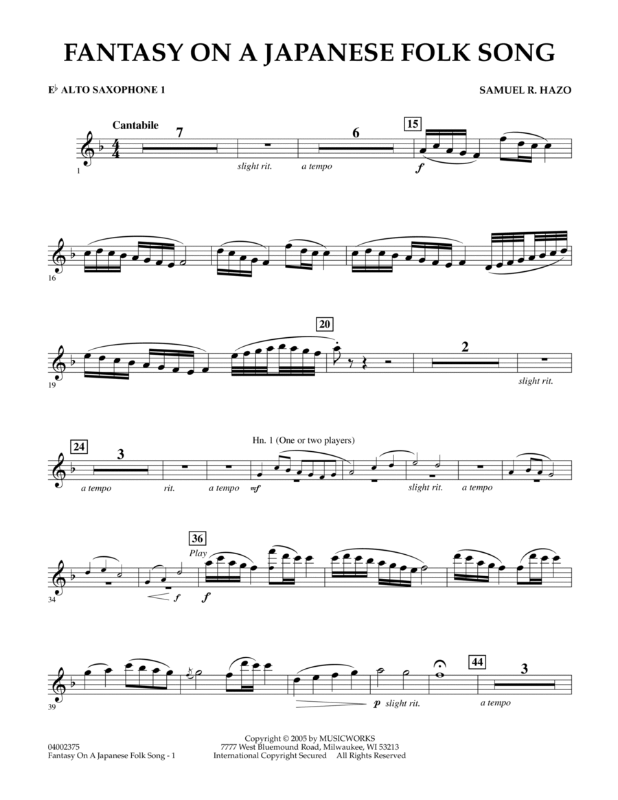 吹奏楽楽譜　JAPANESE FOLK SONG SUITE Japanese folk song Sheet Music for Piano (Solo) Easy