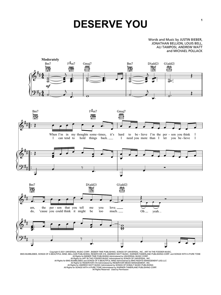 Where Are U Now (featuring Justin Bieber) by Justin Bieber - Piano, Vocal,  Guitar - Digital Sheet Music