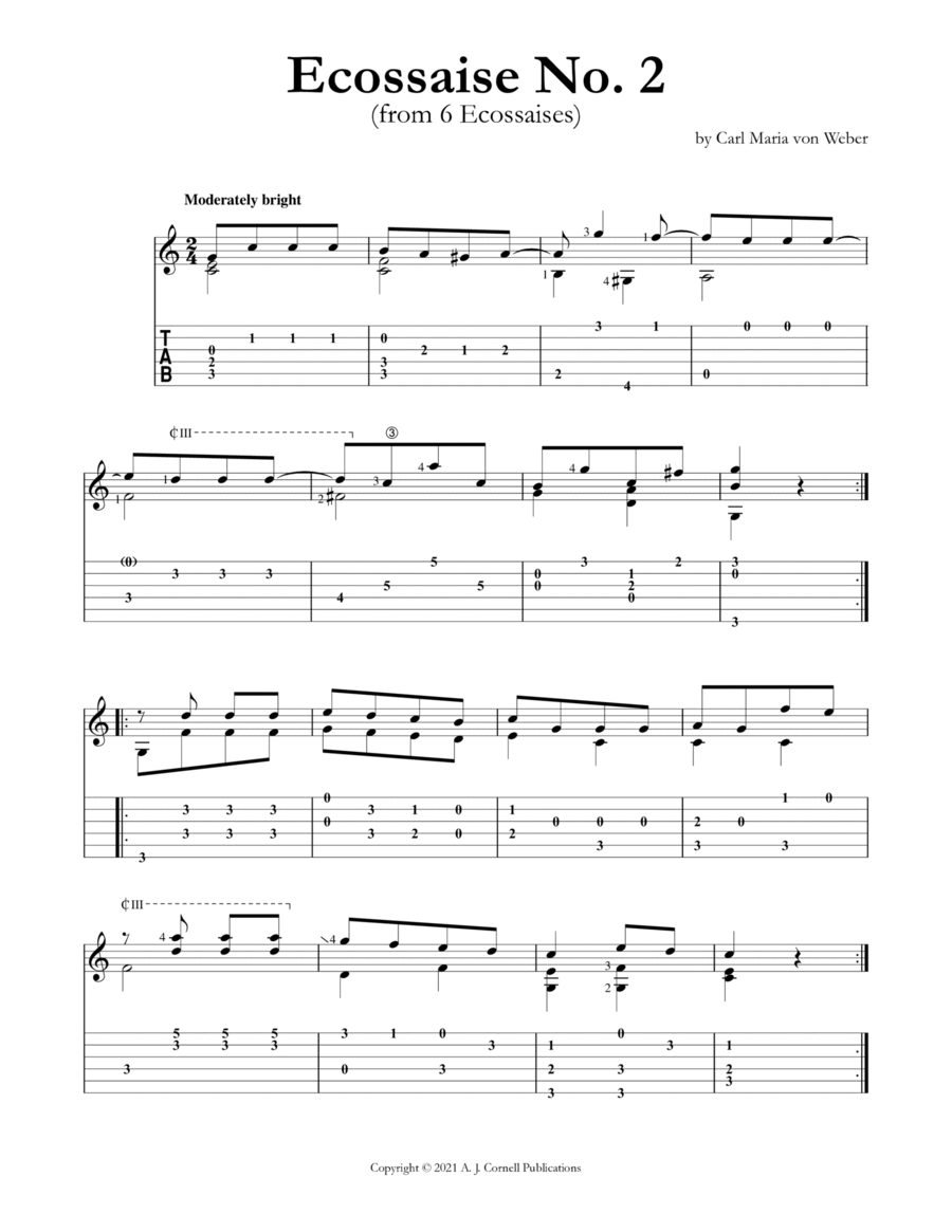 Ecossaise No. 2 (from 6 Ecossaises) by Carl Maria von Weber Acoustic