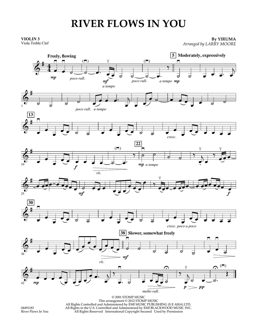 The river flows in you violin hotsell